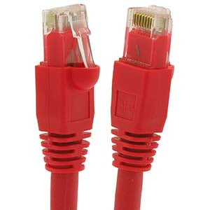 15Ft Cat6A UTP Ethernet Network Booted Cable Red