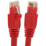 1Ft Cat6A UTP Ethernet Network Booted Cable Red