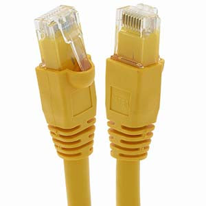 20Ft Cat6A UTP Ethernet Network Booted Cable Yellow