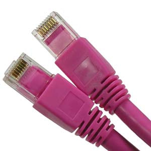 50Ft Cat6A UTP Ethernet Network Booted Cable Pink