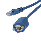 2Ft Panel-Mount Cat.6 Ethernet Cable Blue