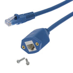 1Ft Panel-Mount Cat.6 Ethernet Cable Blue