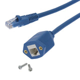 2Ft Panel-Mount Cat.6 Ethernet Cable Blue