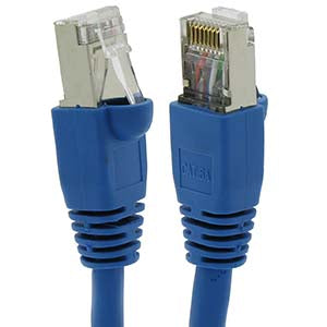 100Ft Cat6A Shielded (SSTP) Ethernet Network Booted Cable Blue
