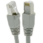2Ft Cat6A Shielded (SSTP) Ethernet Network Booted Cable Gray