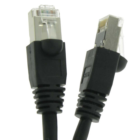 10Ft Cat6A Shielded (SSTP) Ethernet Network Booted Cable Black