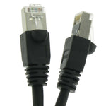2Ft Cat6A Shielded (SSTP) Ethernet Network Booted Cable Black