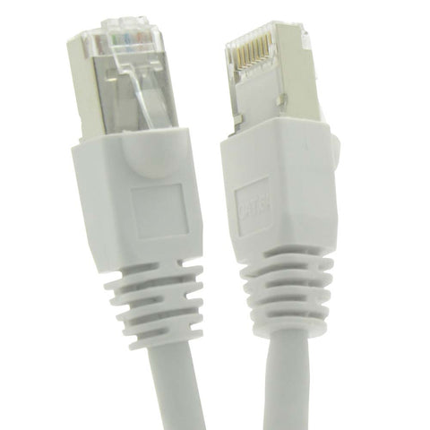 1Ft Cat6A Shielded (SSTP) Ethernet Network Booted Cable White