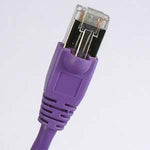 35Ft Cat6A Shielded (SSTP) Ethernet Network Booted Cable Purple