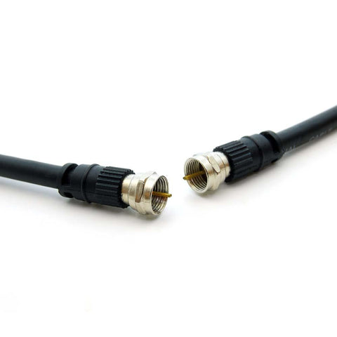 100Ft F-Type Screw-on RG6 Cable Black