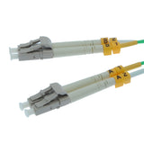 12m LC-LC 10Gb 50/125 OM3 M/M Duplex Fiber Cable Aqua Jacket