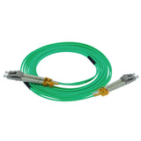 12m LC-LC 10Gb 50/125 OM3 M/M Duplex Fiber Cable Aqua Jacket
