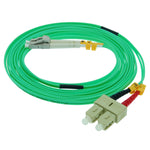 1m LC-SC 10Gb 50/125 OM3 M/M Duplex Fiber Cable Aqua Jacket