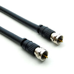 25Ft F-Type Screw-on RG6 Cable Black