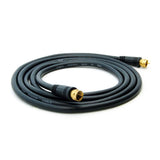 12Ft F-Type Screw-on RG6 Cable Black Gold Plated