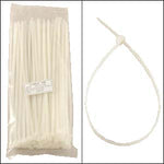 12" Nylon Cable Tie 50lbs Clear 100pk