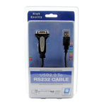 USB to RS232 Serial Adapter DB9-Male/ Hex Nut, FTDI Chipset