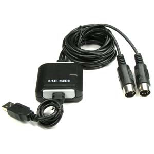 USB to MIDI Adapter Cable, USB A to 2 x DIN-5