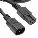 6Ft Power Cord C14 to C15 Black/ SJT 14/3