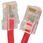 1.5Ft Cat6 UTP Ethernet Network Non Booted Cable Red