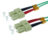 2m SC-SC 10Gb 50/125 OM3 M/M Duplex Fiber Cable Aqua Jacket