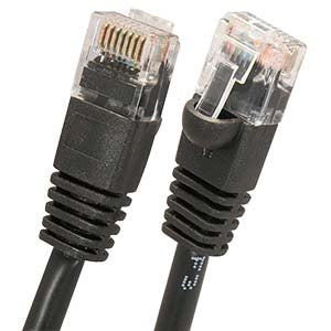 125Ft Cat6 UTP Ethernet Network Booted Cable Black