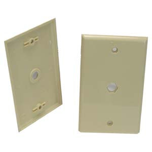 Blank Wall Plate for F Coupler Ivory