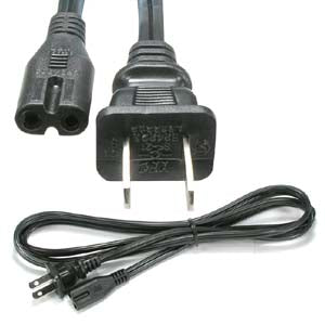 4Ft 2-Prong Figure-8 Power Cord 18/2