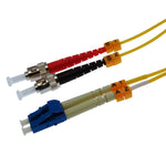 1m LC-ST Duplex Singlemode 9/125 Fiber Optic Cable