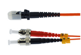 2m MTRJ-ST Duplex Multimode 62.5/125 Fiber Optic Cable