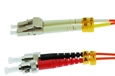 2m ST-LC Duplex Multimode 62.5/125 Fiber Optic Cable