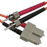 3m ST-SC Duplex Multimode 50/125 Fiber Optic Cable
