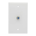 F Coupler Wall Plate White 3GHz Rated