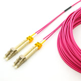 9m LC-LC 40/100G OM4 Erika Violet50/125 MultiMode Duplex Fiber Patch Cable