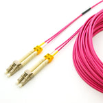 15m LC-LC 40/100G OM4 Erika Violet 50/125 MultiMode Duplex Fiber Patch Cable