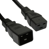 10Ft Power Cord C19 to C20 Black/ SJT 14/3