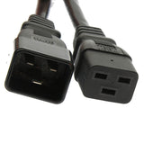 10Ft Power Cord C19 to C20 Black/ SJT 14/3