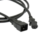 4Ft Power Cord C20 to C13 Black/ SJT 14/3