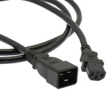 3Ft Power Cord C20 to C13 Black/ SJT 14/3