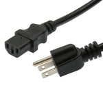 3Ft Computer Power Cord 5-15P to C-13 Black / SJT 16/3