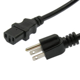 6Ft Computer Power Cord 5-15P to C-13 Black / SJT 16/3