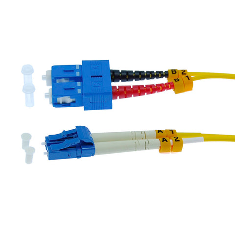 9m LC-SC Duplex Singlemode 9/125 Fiber Optic Cable