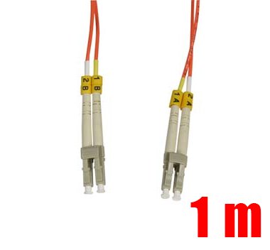 iMBAPrice 62.5/125 Multimode Duplex Fiber Optic Jumper Cable (1 Meter, LC-LC)
