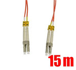 iMBAPrice 62.5/125 Multimode Duplex Fiber Optic Jumper Cable (15 Meters, LC-LC)
