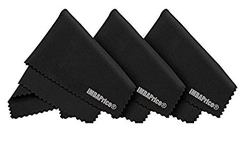 iMBAPrice® (3 Pack) 7"x6" Premium Microfiber Cleaning Cloths for iPads/iPhones/Tablets/LCD Monitor/TV/Eye Glasses/Samsung/HTC/LG Cell Phone/Laptop/LCD TV Screens and More