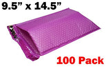 iMBAPrice 100-Pack #4 (9.5" x 14.5") Premium Mat Purple Color Self Seal Poly Bubble Mailers Padded Shipping Envelopes (Total 100 Bags)