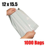 iMBAPrice 1000 12" x 15.5" WHITE POLY MAILERS ENVELOPES BAGS 12 x 15.5 (Total 1000 Bags)