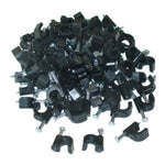 Amamax™ Cable-Clip Black RG6 (100 pieces per bag) Cable Management