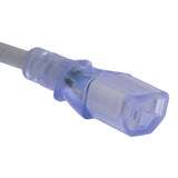10Ft Hospital Grade Power Cord 5-15P to C13 SJT 16/3 Clear Blue