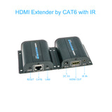 60Meter (197Ft) 3D HDMI Extender Single Cat.6 1080p IR Extension